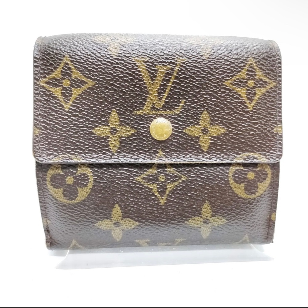 Authentic Louis Vuitton Monogram Elise Compact Trifold Wallet Unisex